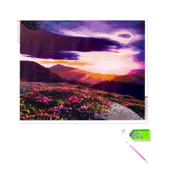 Source Unknown Other - Vibrant Mountain Sunset Art Poster